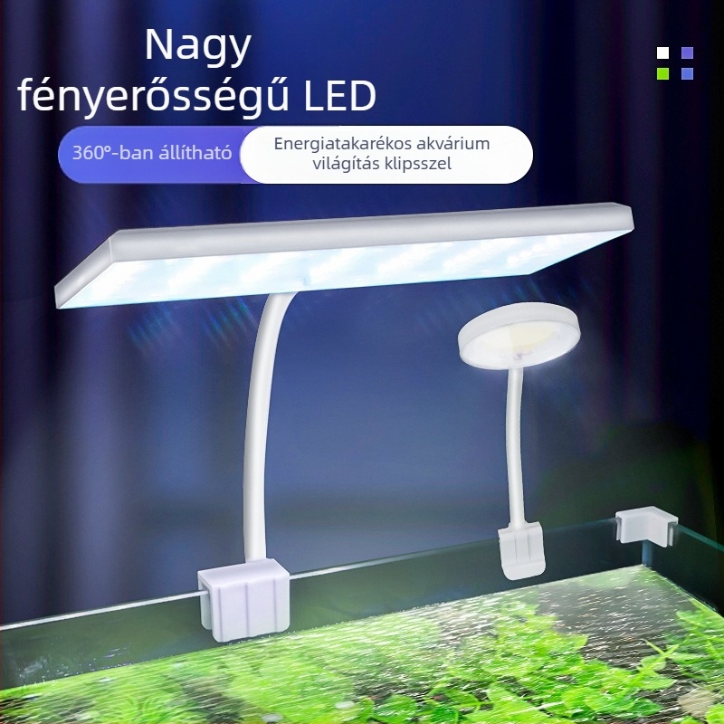 Akváriumi LED klip lámpa, vízálló, kiegészítő világítás vízi növényekhez (Márka Tianyue; Anyag ABS; Teljesítmény 3W)