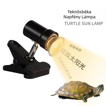 Reptili basking lámpa — 25W, teljes spektrum UVB, többirányú állítható kivitel, PVC és rozsdamentes acél