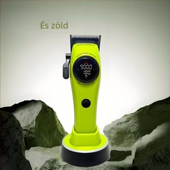 Brushless motoros hajvágó, titániumötvözetből készült penge, 21 fokozatú fokozatos taper, 9000 RPM, beépített 2000–4000 mAh akkumulátor