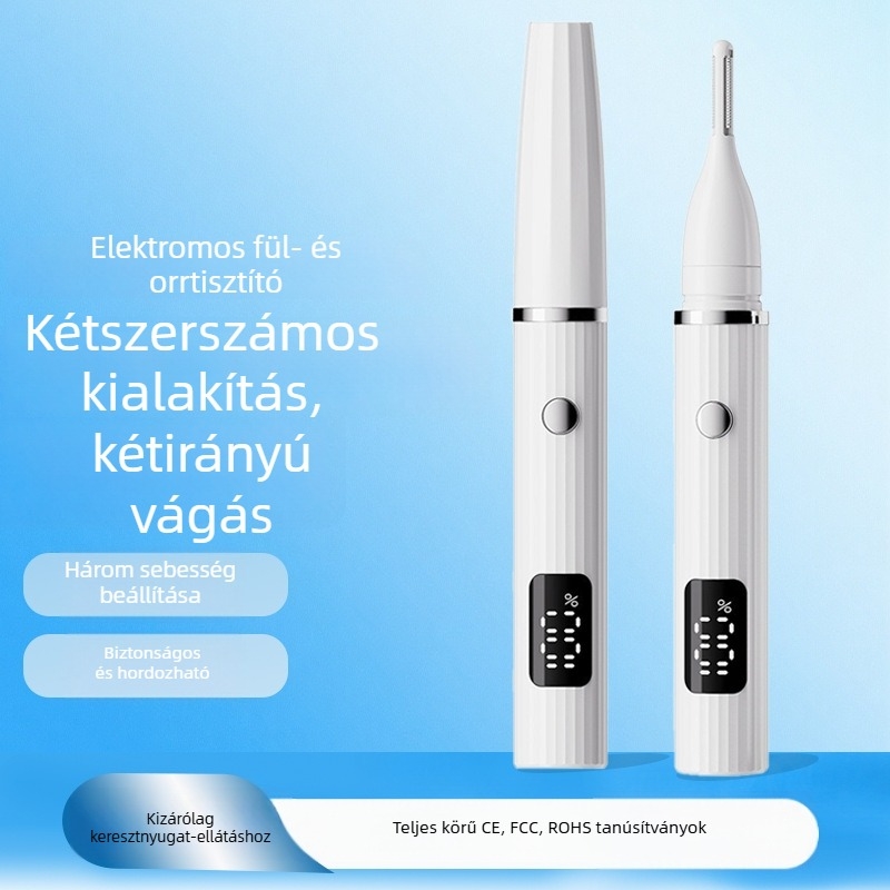 Elektronikus fül- és orrszőr vágó – felnőtteknek, fülcsatorna tisztítása, fülzsír eltávolítása, fehérítő funkció, nem importált