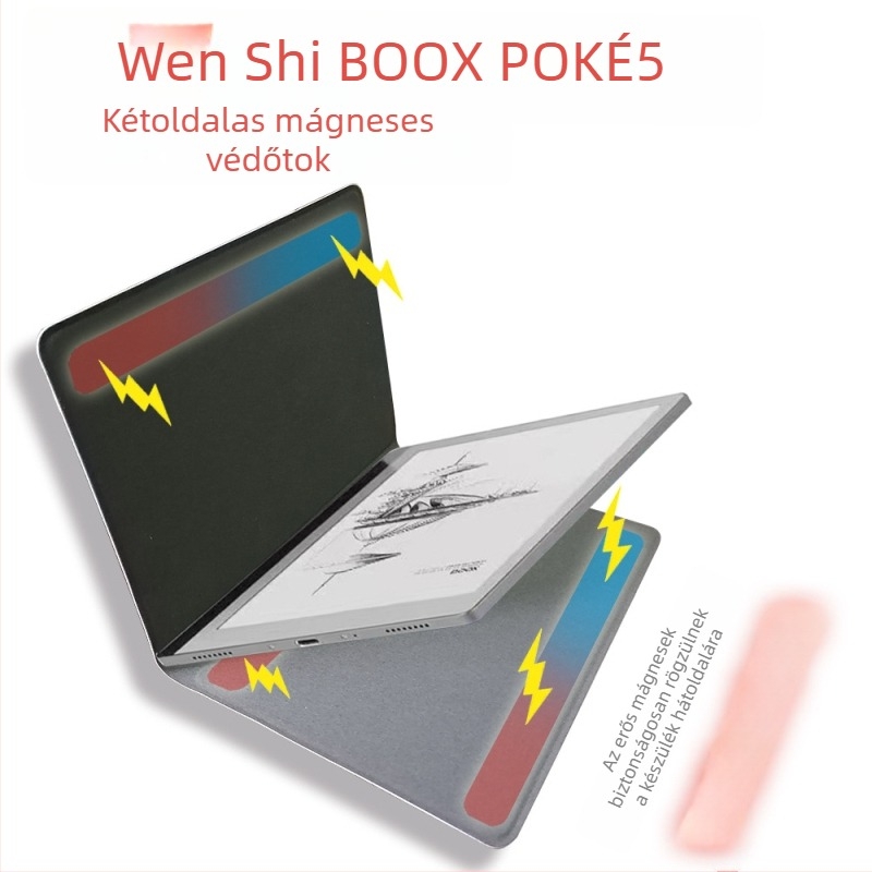 Mágneses védőtok Boox Leaf5 és Leaf3 számára, kompatibilis Poke5 és Poke6