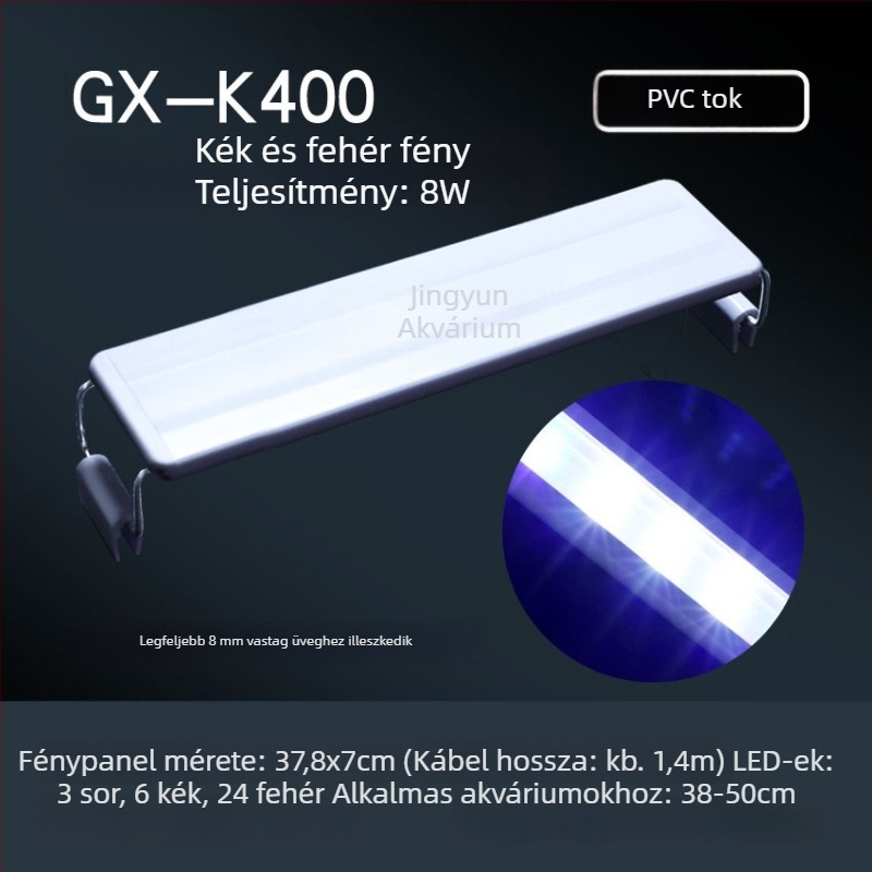 Húzható LED-akváriumfény állvánnyal – energiatakarékos megvilágítás aquascapinghez, algatermesztő fény, vízálló, vízi növényekhez, kis- és közepes tartályokhoz