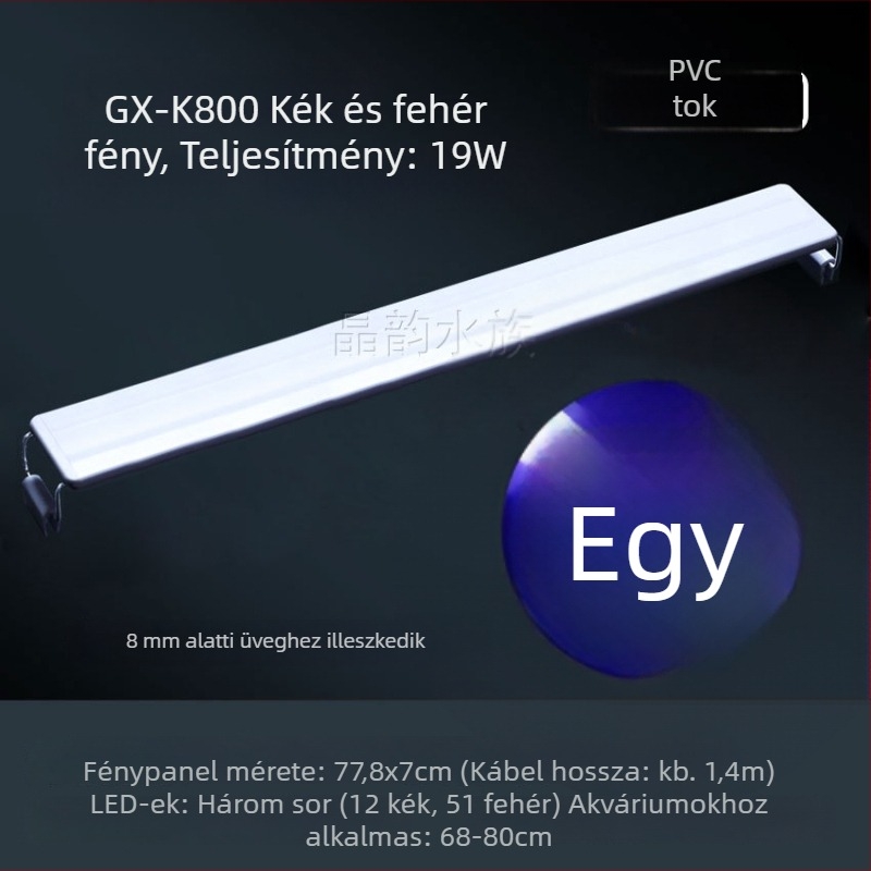 Húzható LED-akváriumfény állvánnyal – energiatakarékos megvilágítás aquascapinghez, algatermesztő fény, vízálló, vízi növényekhez, kis- és közepes tartályokhoz
