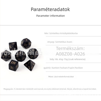 Wowu D20 poliedrikus dobókockák — szintetikus kristály, 20 oldal, 1 készlet, testreszabás elérhető