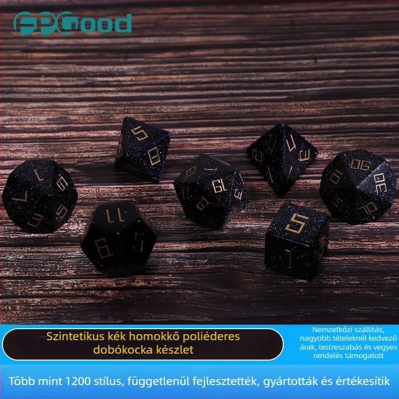 Wowu D20 poliedrikus dobókockák — szintetikus kristály, 20 oldal, 1 készlet, testreszabás elérhető