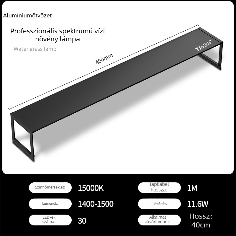 Akváriumi LED lefelé világító lámpa növényekhez - teljes spektrum, dekoratív világítás, algák elleni kontroll, 18W/36W/70W