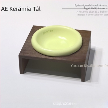 Kerámiás macska- és kutyatál, élelmiszerbiztonságos, etető- és itatótál