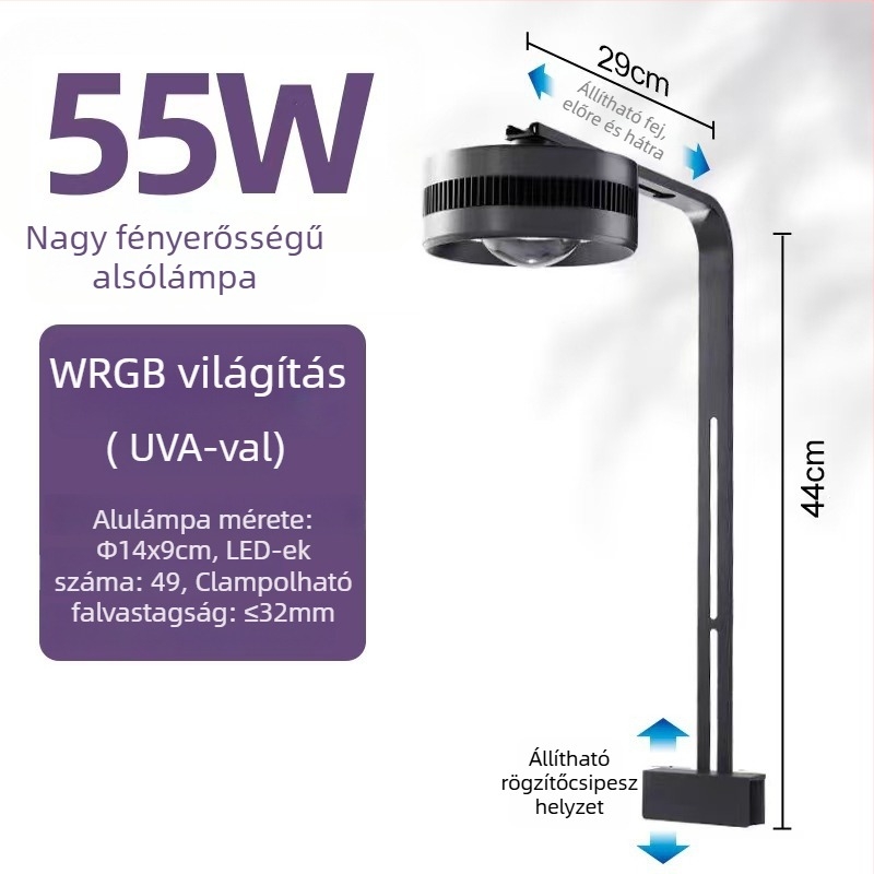 LED akváriumi lámpa, Yao rui, 55–80 W, műanyag kivitel, fokozza a világítást