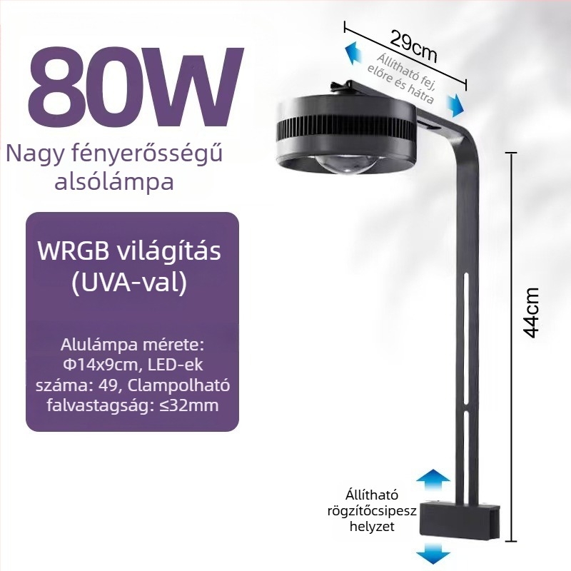 LED akváriumi lámpa, Yao rui, 55–80 W, műanyag kivitel, fokozza a világítást