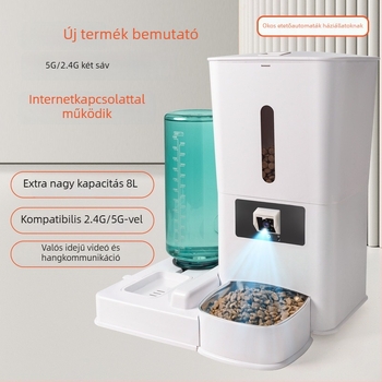 Háziállatok intelligens etetője, modell Wsq01; távoli applikációs vezérlés; időzített és adagolt etetés; szétszedhető kialakítás; alkalmas macskák és kutyák számára