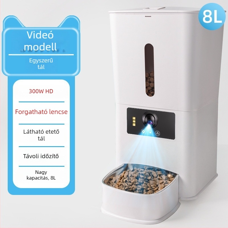 Háziállatok intelligens etetője, modell Wsq01; távoli applikációs vezérlés; időzített és adagolt etetés; szétszedhető kialakítás; alkalmas macskák és kutyák számára
