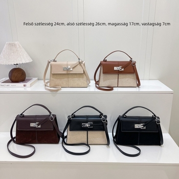 Női crossbody táska négyzetes formával, PU bőr, zárható zárás, belső zsebek telefonra és dokumentumokra, városi letisztult stílus