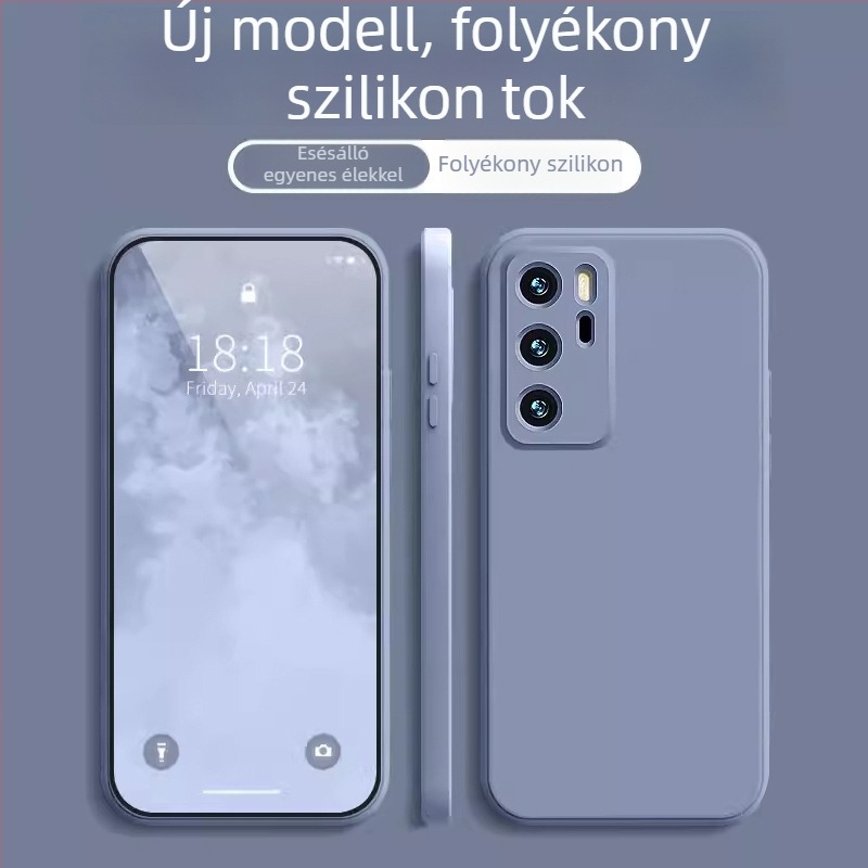 Huawei P40 telefonvédő tok — Minimalista védőtok egyenes élével, P40 és P40 Pro kompatibilis, Youth Edition Lite
