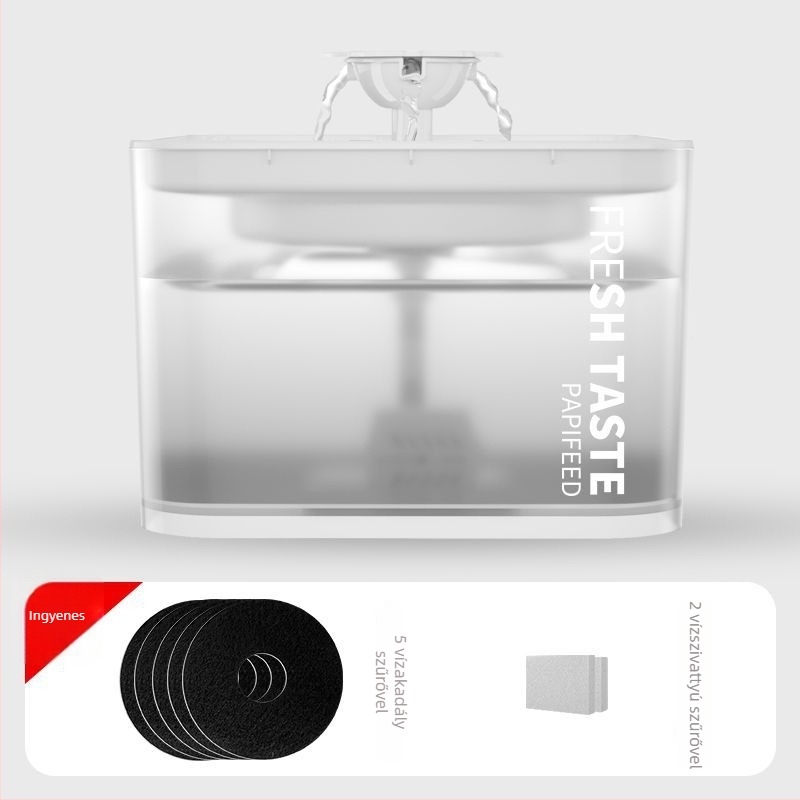 Macskák számára automatikus vízadagoló készülék, automatikus keringéssel, nagy kapacitású (Alkalmazás-támogatás nélkül)