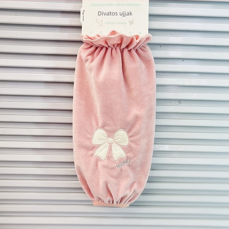 Női karvédők – poliészter, foltálló, domborított textúra, tél, aranyos stílus