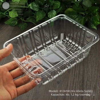 Egyszer használatos PET gyümölcstál fedél nélküli, modell 1813, PET anyag, falvastagság 0,3 mm, belső átmérő 120 mm