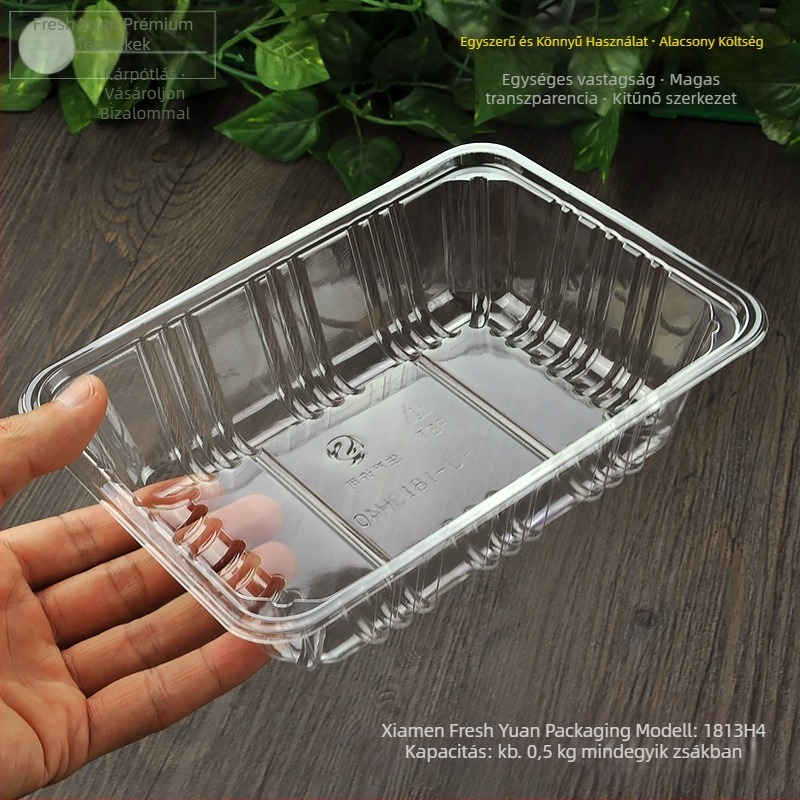 Egyszer használatos PET gyümölcstál fedél nélküli, modell 1813, PET anyag, falvastagság 0,3 mm, belső átmérő 120 mm