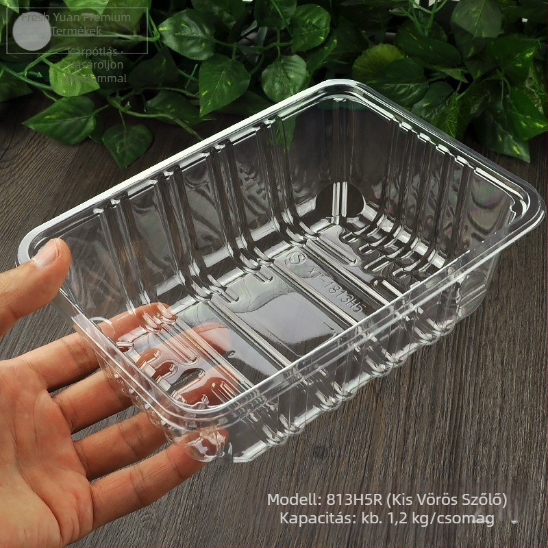 Egyszer használatos PET gyümölcstál fedél nélküli, modell 1813, PET anyag, falvastagság 0,3 mm, belső átmérő 120 mm