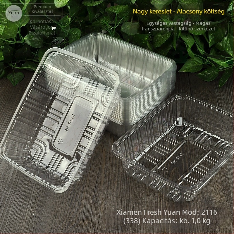 Egyszer használatos PET gyümölcstál fedél nélküli, modell 1813, PET anyag, falvastagság 0,3 mm, belső átmérő 120 mm