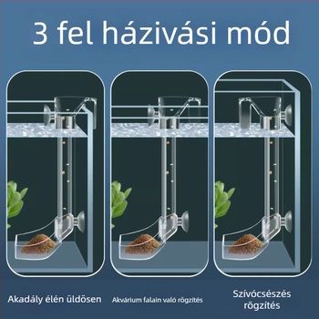Akril akváriumi etetőcső automata etetéssel, átlátszó garnéla etető – Strange Garden
