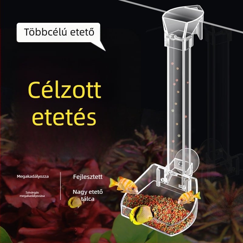 Akril akváriumi etetőcső automata etetéssel, átlátszó garnéla etető – Strange Garden
