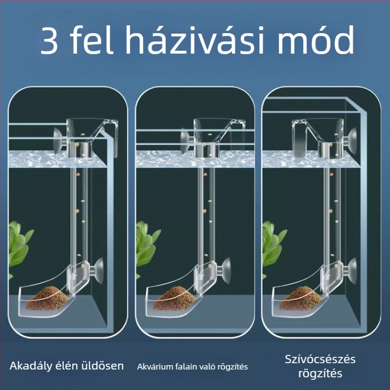 Akril akváriumi etetőcső automata etetéssel, átlátszó garnéla etető – Strange Garden