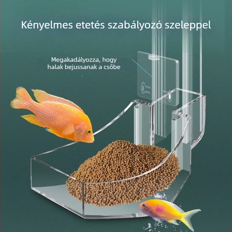 Akril akváriumi etetőcső automata etetéssel, átlátszó garnéla etető – Strange Garden