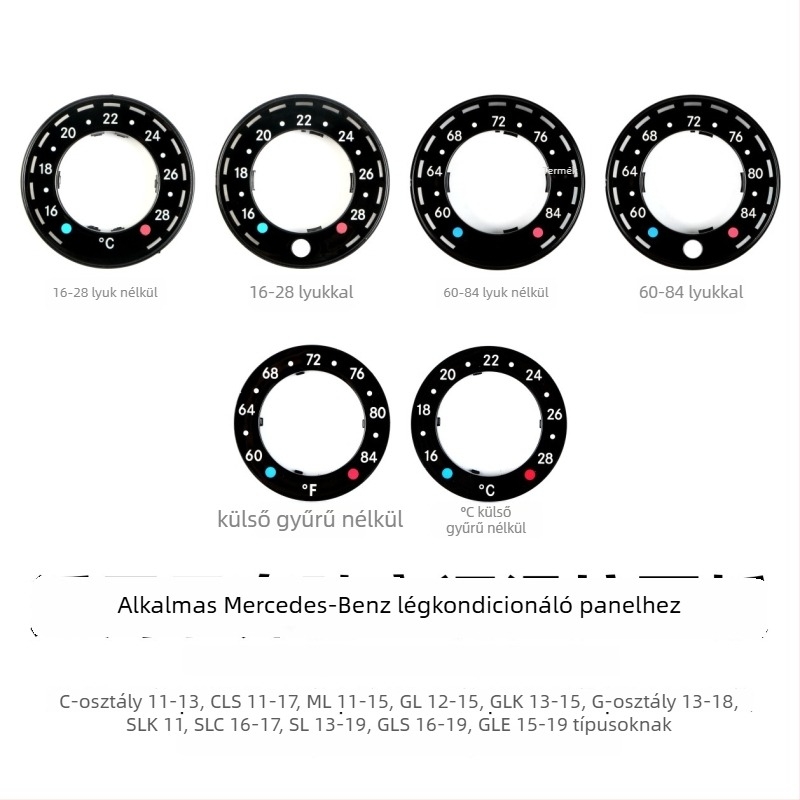 Anxin Mercedes-Benz klímaberendezés kapcsolópanelje G-Class, C-Class, CLS, ML, GL, GLK, SLK, SLC modellekhez