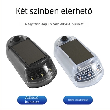Napelemes tetővilágítás autókhoz, teherautókhoz és pickupokhoz, 3‑LED-es módosított fény, vezeték nélküli, villogó, 5W/5V, 001