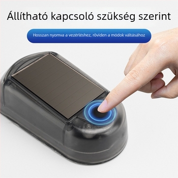 Napelemes tetővilágítás autókhoz, teherautókhoz és pickupokhoz, 3‑LED-es módosított fény, vezeték nélküli, villogó, 5W/5V, 001