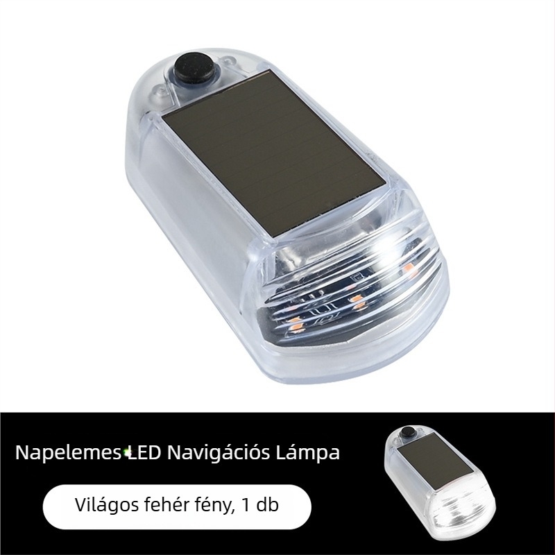 Napelemes tetővilágítás autókhoz, teherautókhoz és pickupokhoz, 3‑LED-es módosított fény, vezeték nélküli, villogó, 5W/5V, 001