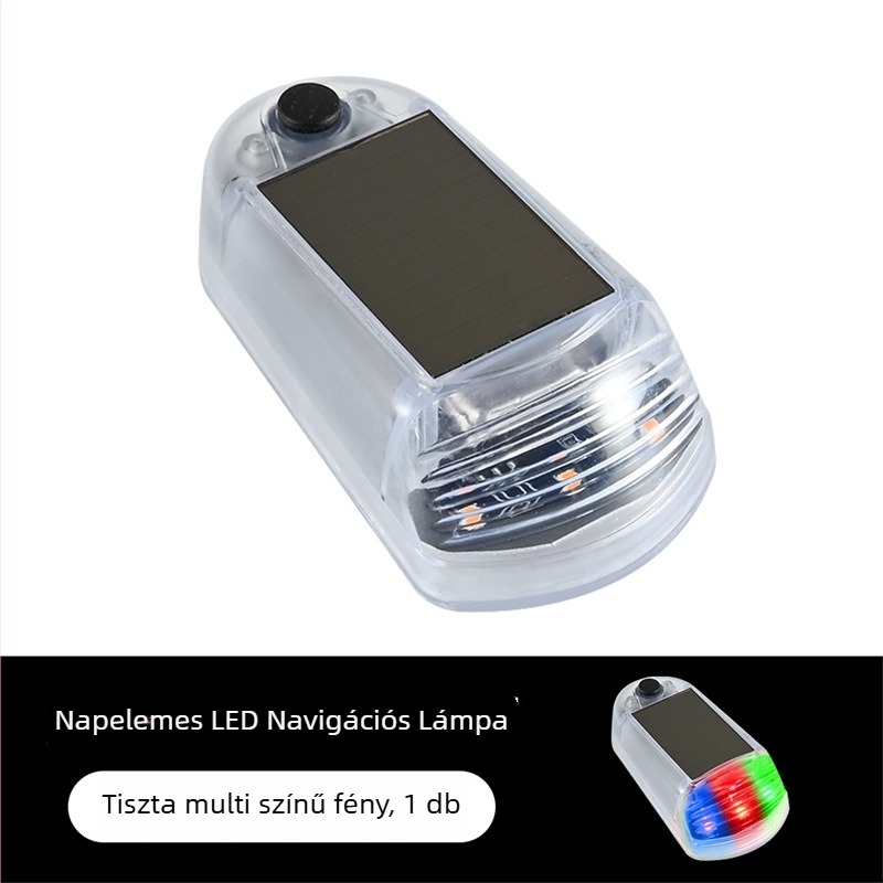 Napelemes tetővilágítás autókhoz, teherautókhoz és pickupokhoz, 3‑LED-es módosított fény, vezeték nélküli, villogó, 5W/5V, 001