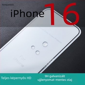 Edzett üveg kijelzővédő iPhone 17 és Pro modellekhez, teljes lefedettség, HD tisztaság, ujjlenyomat-mentes