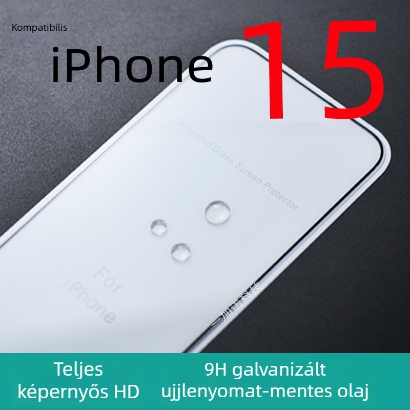 Edzett üveg kijelzővédő iPhone 17 és Pro modellekhez, teljes lefedettség, HD tisztaság, ujjlenyomat-mentes