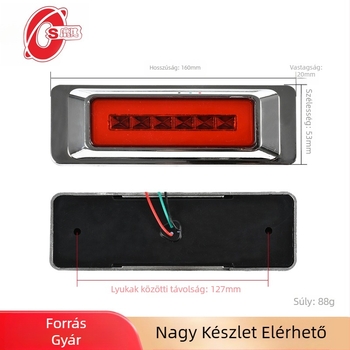 Kamion oldalsó LED világítás 12–24V, 30W, 6000K, univerzális kompatibilitás