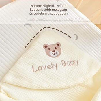 Újszülött pamut átölelő kendő, őszi-téli, vastag, A osztályú minőség, minden évszakra
