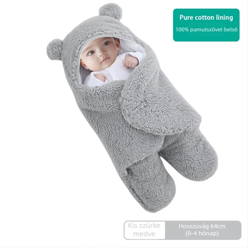 100% pamut baba swaddle takaró és hálózsák — újszülötteknek és 1–3 éveseknek, egész évben, tömeg 300–500 g, testreszabható