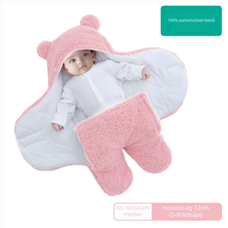 100% pamut baba swaddle takaró és hálózsák — újszülötteknek és 1–3 éveseknek, egész évben, tömeg 300–500 g, testreszabható