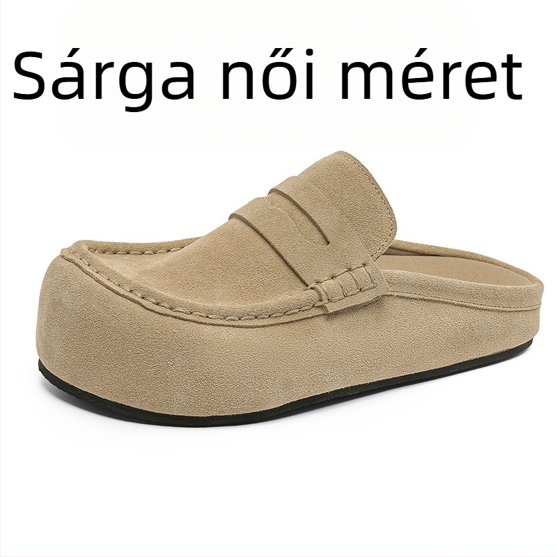 Férfi platform cipő, vastag talppal a magasság növeléséért, velúr felsőrész, gumitalp, slip-on zárás, kényelmes stílus, modell 92286