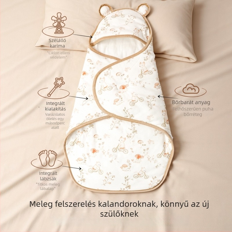 Sűrű, 100% pamutból készült újszülött beburkoló kendő, A osztály, egységes kialakítás, négy évszakos használatra