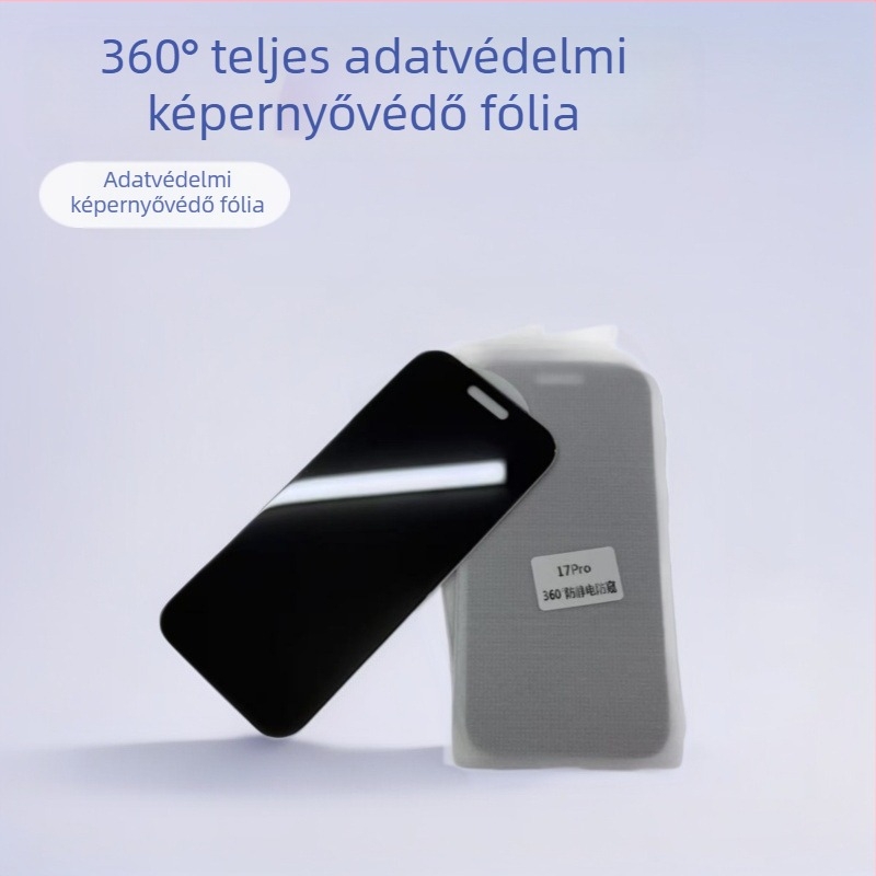 iPhone 15 Prohoz készült privát képernyővédő – Négy oldalú 360°-os anti-peeping, elülső üveg