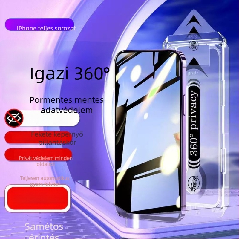 Jia Xingqi Kijelzővédő iPhone-hoz – Keményített üveg, Elülső fólia, Személyes adatok védelme, Apple