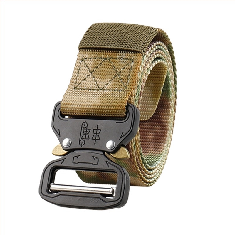 Férfi nylon kültéri taktikai öv alumínium ötvözetű gyorskioldó csattal, szélesség 2–4 cm