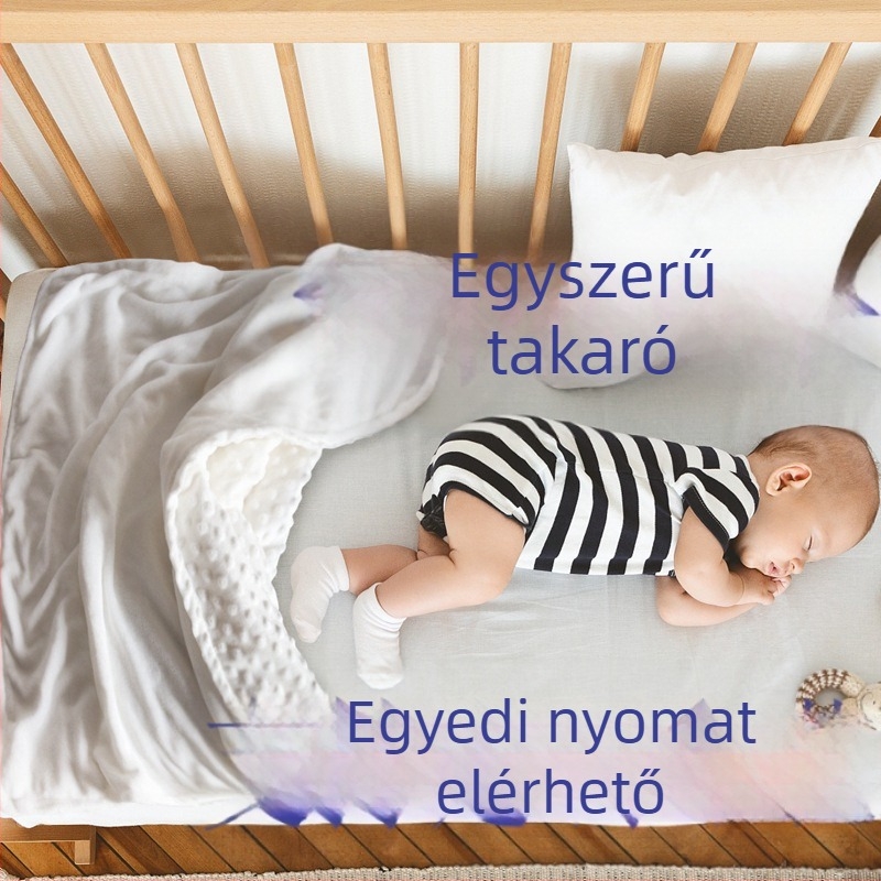 Xwl Kristályos velúr babatakaró – testreszabható, egész éves használatra, rajzfilm stílusú dizájn, újszülöttektől 3 éves korig