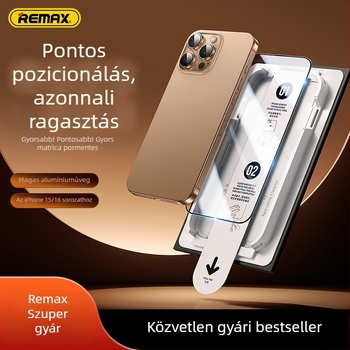 REMAX edzett üveg előlapi képernyővédő iPhone 16/15-höz – HD, Adatvédelmi