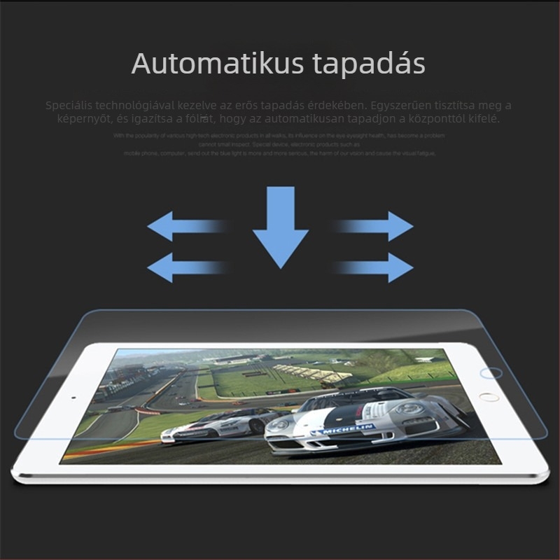 Edzett üveg előlapvédő fólia iPad Air 6 és iPad Pro 12,9/9,7/10,2 hüvelykhez – teljes képernyővédő