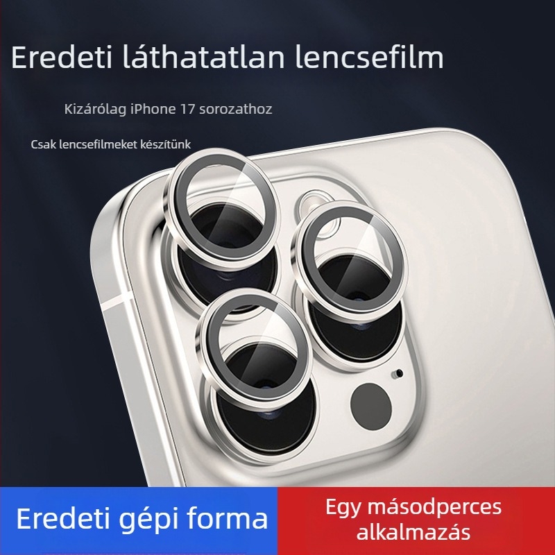 Apple 17-hez lencsevédő fólia — HD optikai üveg (szafír vagy Corning), testreszabható