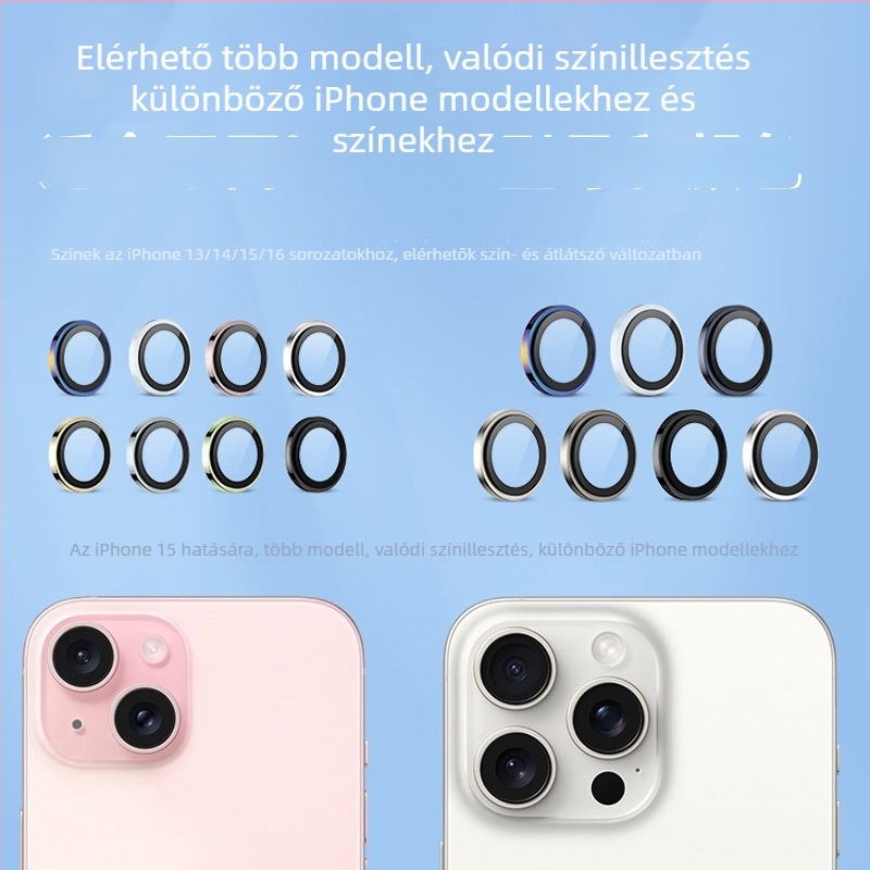Apple 17-hez lencsevédő fólia — HD optikai üveg (szafír vagy Corning), testreszabható