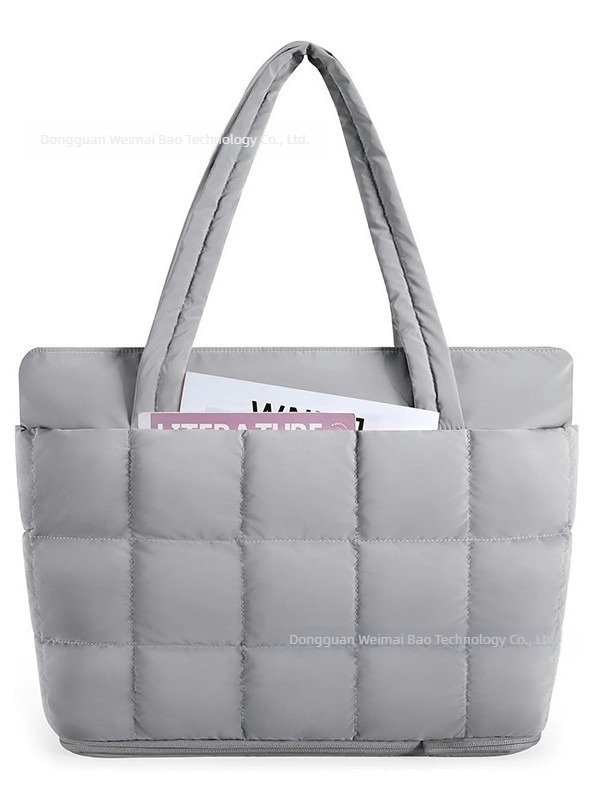 Női bővíthető nylon Tote táska cipzárral, puha dizájn, városi utcai stílus, közepes méret, függőleges négyzet alakú, belső zsebek: telefon, ID, laptop és kamera