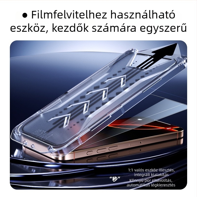 iPhone 14 Pro / Pro Max edzett üveg kijelzővédő, teljes lefedettség, anti-ujjlenyomat, anti-peep